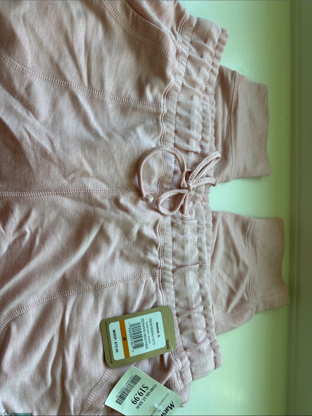 Reebok Pink Drawstring Jogger Pants